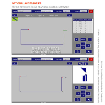 ERBEND MFG 3210 10ft x 0.039 in. CNC Motorized Sheet Metal Folding Machine - Image 16