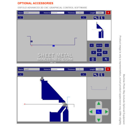 ERBEND MFG 3210 10ft x 0.039 in. CNC Motorized Sheet Metal Folding Machine - Image 17