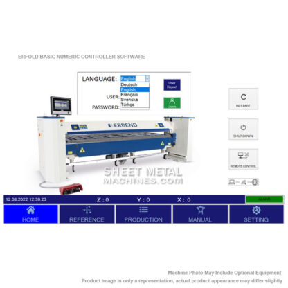 ERBEND MFG 3210 10ft x 0.039 in. CNC Motorized Sheet Metal Folding Machine - Image 8